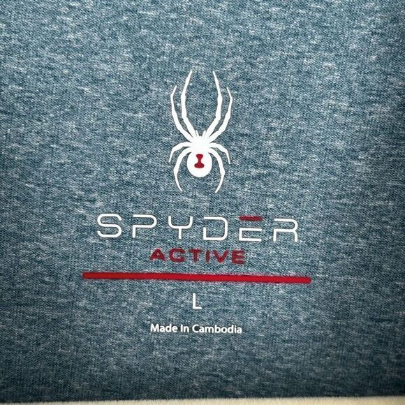 Spyder Camo Hoodie Pullover Long Sleeve Top Blue Large - Picture 2 of 9